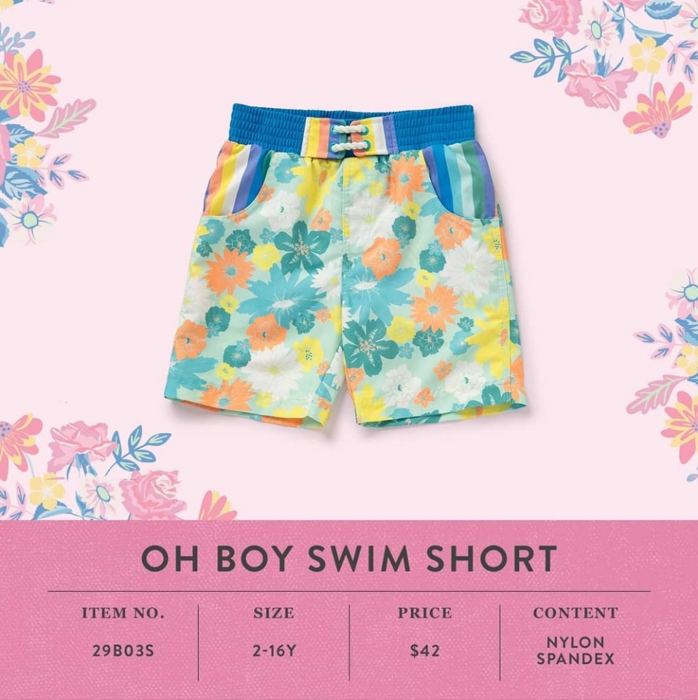 Matilda Jane Oh Boy Swim Shorts NWT